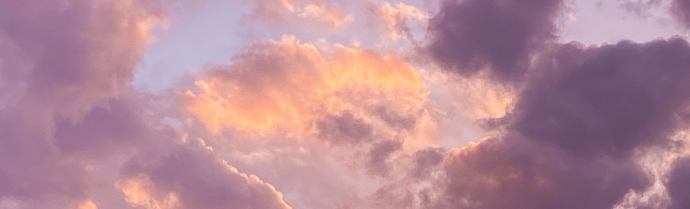 Pink and purple clouds at sunset