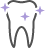 Animated sparkling tooth icon