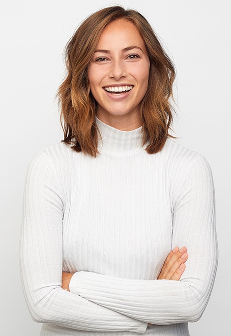 Woman after teeth whitening in Farmington Hills